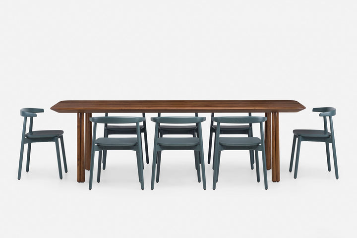 DANISH OILED WALNUT (MODEL L + ANDO CHAIR IN BAY PAINTED ASH)