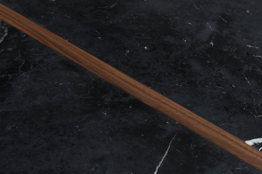 DANISH OILED WALNUT & BLACK MARQUINA MARBLE