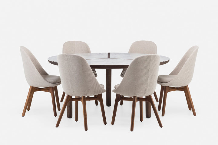 BLACK OILED WALNUT & CARRARA MARBLE