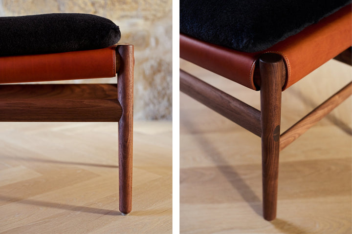 DANISH OILED WALNUT & DARK TAN LEATHER & EINAR 197