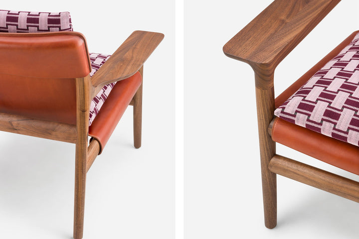 DANISH OILED WALNUT & DARK TAN LEATHER & ZADE 660