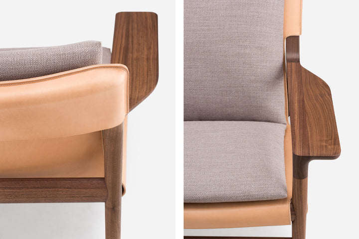 DANISH OILED WALNUT & NATURAL LEATHER & BASE 004