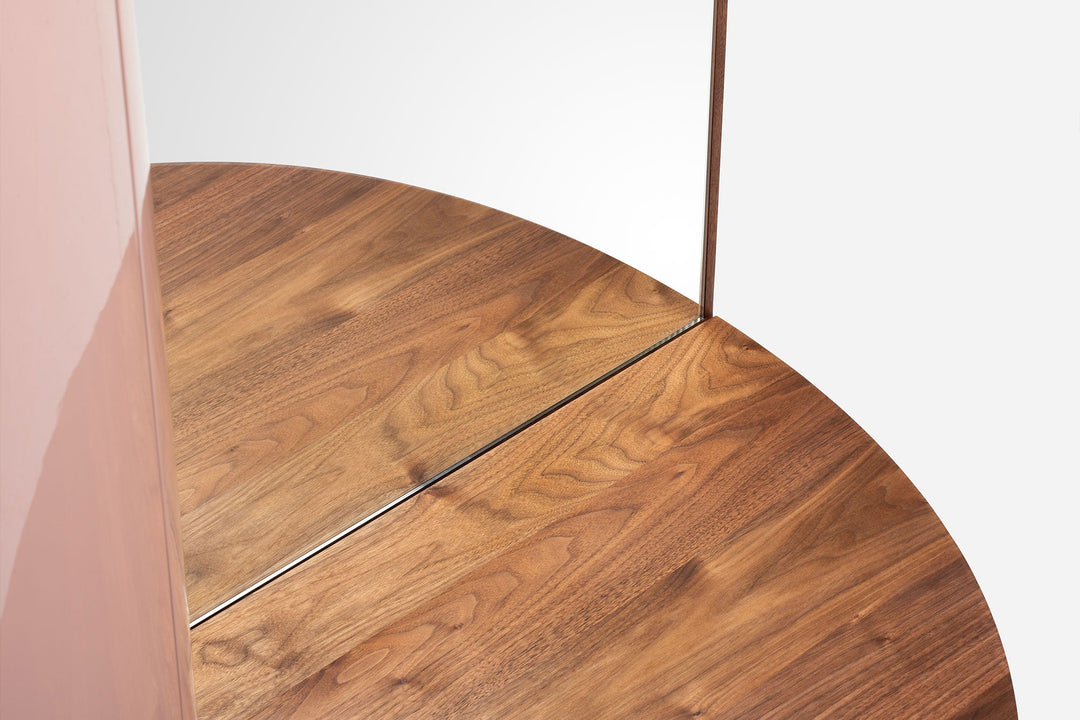 DANISH OILED WALNUT & DUSTY ROSE GLOSS LACQUER 