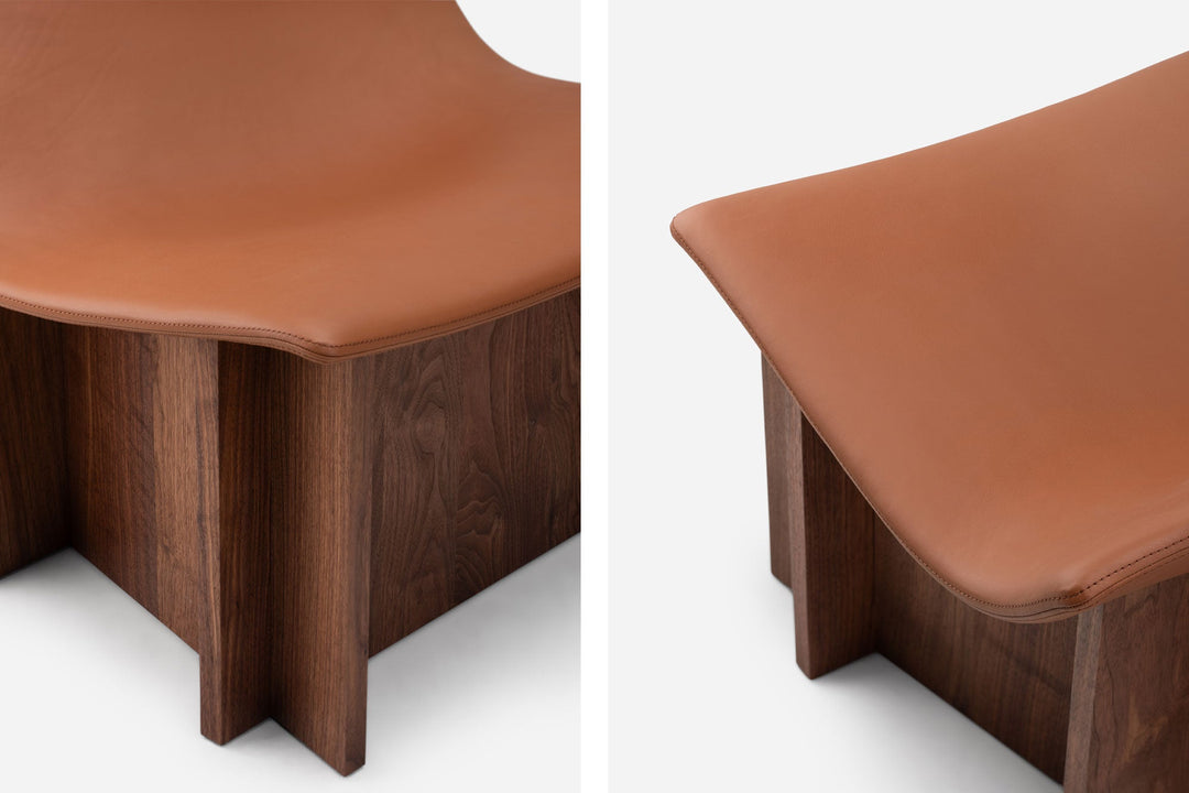 DANISH OILED WALNUT & BROWN NATURAL GRAIN LEATHER