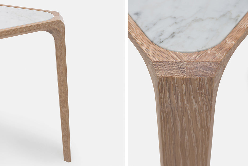 WHITE OILED OAK & CARRARA MARBLE