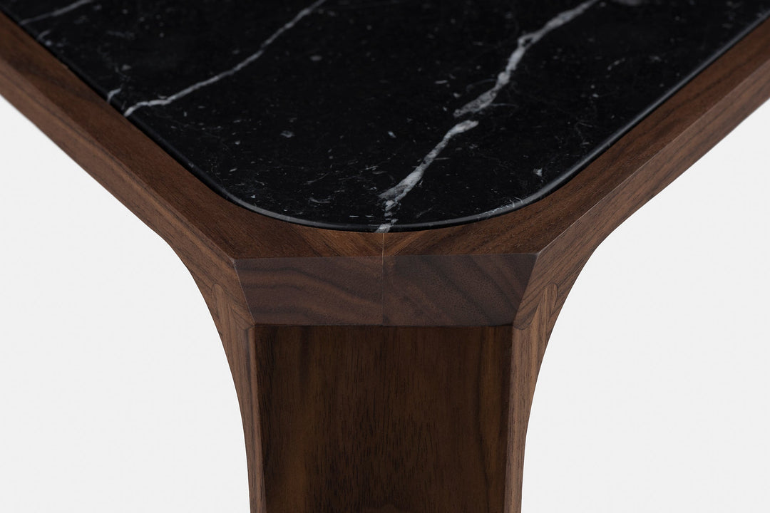 DANISH OILED WALNUT & BLACK MARQUINA MARBLE