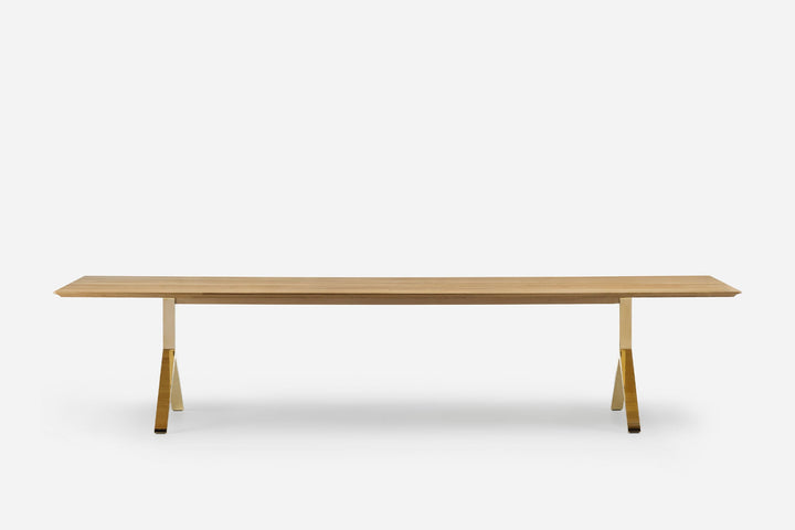 WHITE OILED OAK & BRASS (MODEL: J)