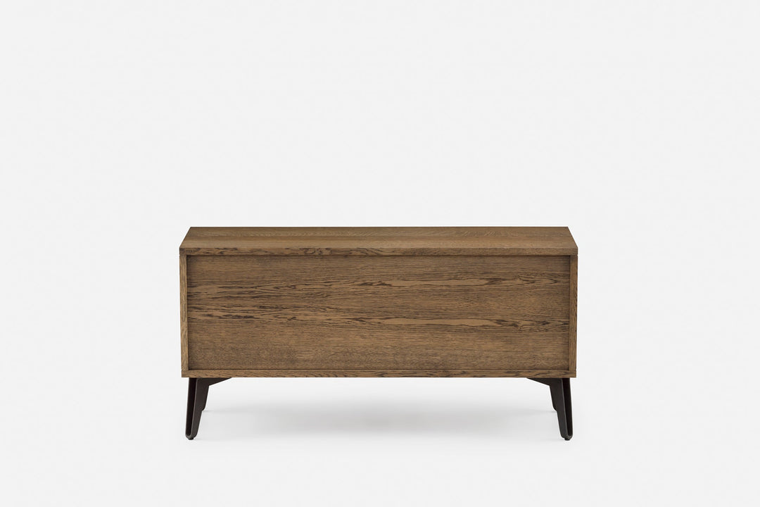 BLACK OILED OAK & CAST IRON