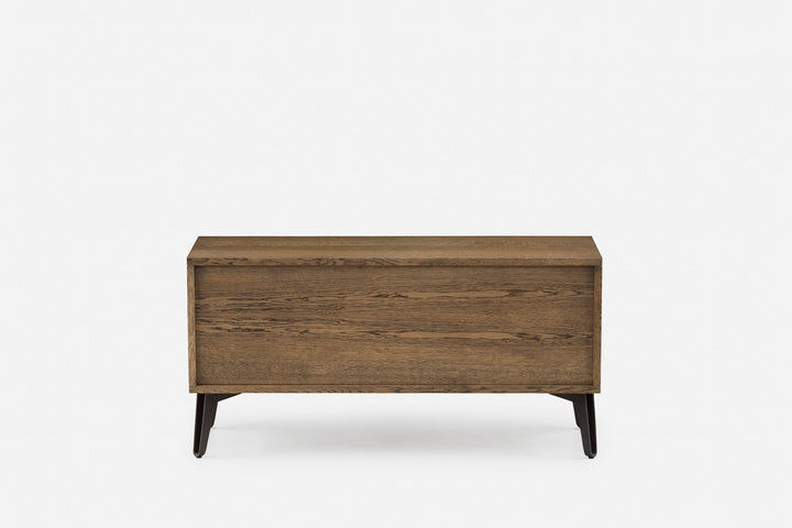 BLACK OILED OAK & CAST IRON