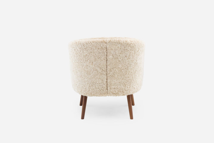 DANISH OILED WALNUT & MOHAWI CURLY WOOL SHEEPSKIN