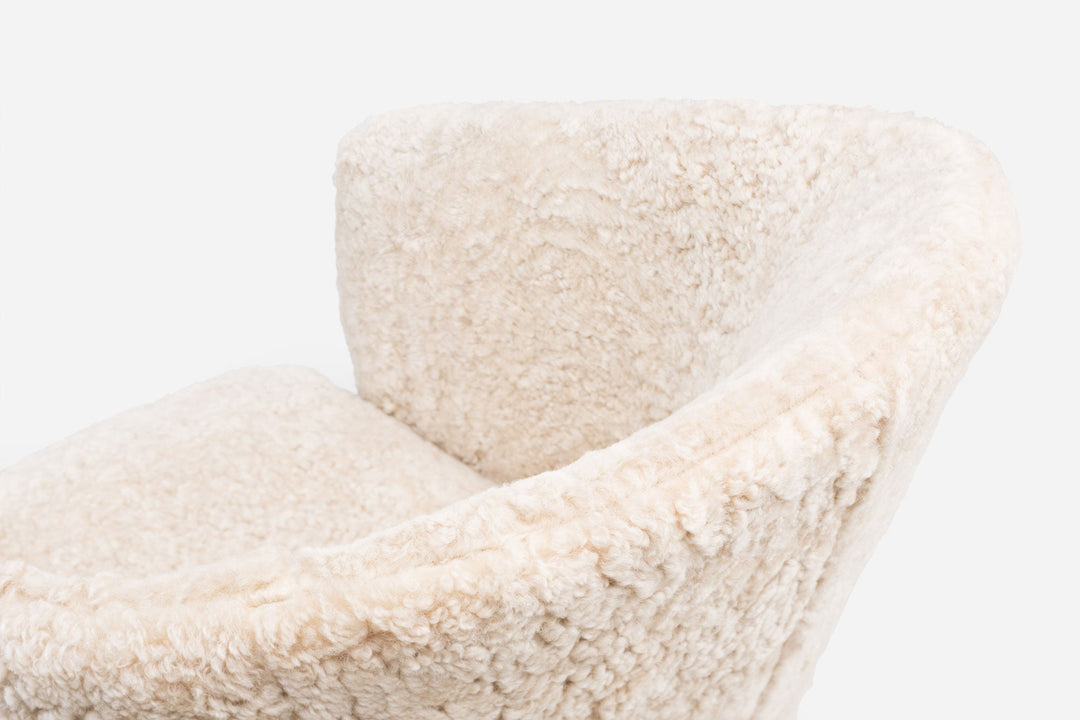 DANISH OILED WALNUT & MOHAWI CURLY WOOL SHEEPSKIN