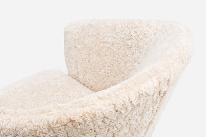 DANISH OILED WALNUT & MOHAWI CURLY WOOL SHEEPSKIN