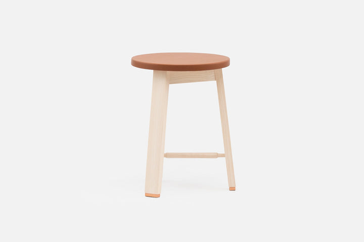 WHITE OILED ASH & BROWN NATURAL GRAIN LEATHER