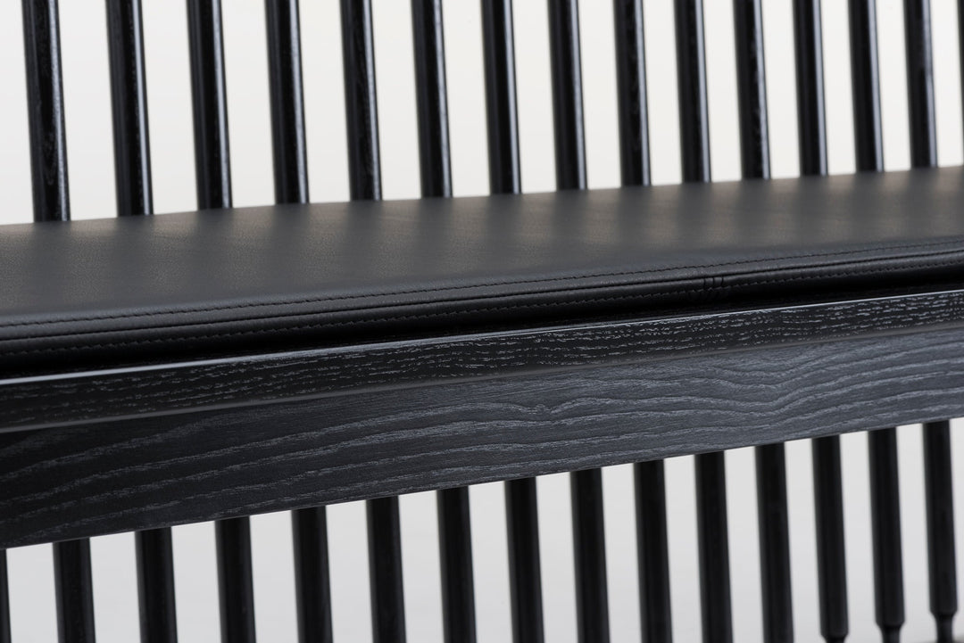 BLACK PAINTED ASH (+ OPTIONAL SEAT PAD IN BLACK NATURAL GRAIN LEATHER)