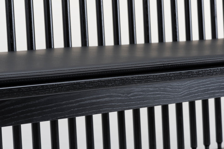 BLACK PAINTED ASH (+ OPTIONAL SEAT PAD IN BLACK NATURAL GRAIN LEATHER)