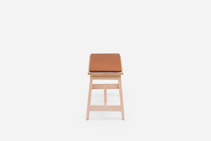 WHITE OILED ASH (MODEL: 449 + OPTIONAL SEAT PAD IN BROWN NATURAL GRAIN LEATHER)