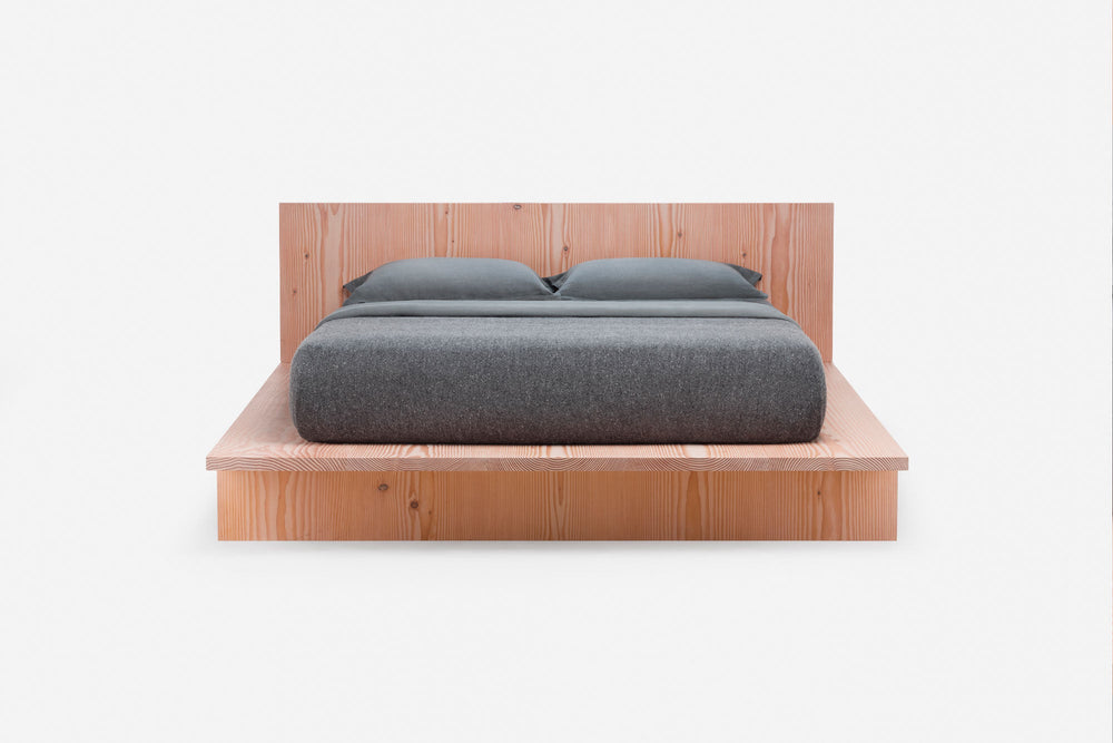 WHITE OILED DOUGLAS FIR (MODEL: S + EU KING MATTRESS)