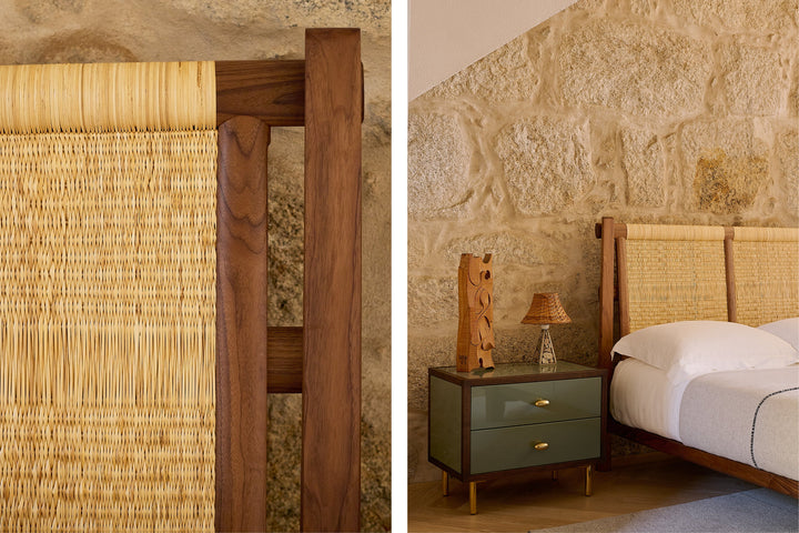 DANISH OILED WALNUT & JUNCO (+ CLASSON BEDSIDE CHEST)