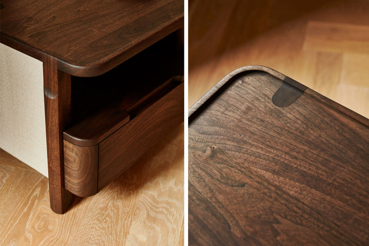 TWENTY-FIVE BEDSIDE WITH UPHOLSTERY