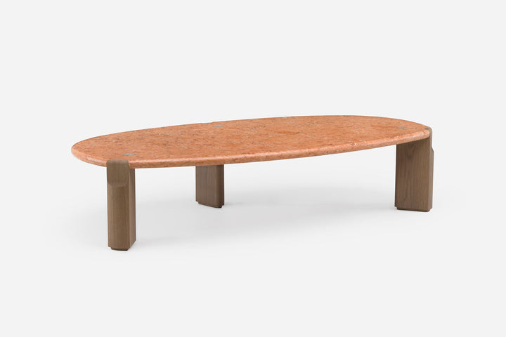 ROSA NEGRAIS MARBLE & OXIDISED OAK (MODEL: LFM, H 35 CM)