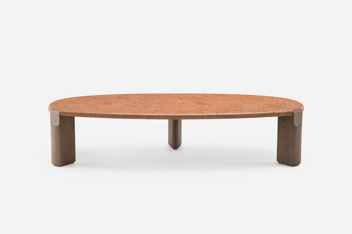 ROSA NEGRAIS MARBLE & OXIDISED OAK (MODEL: LFM, H 35 CM)