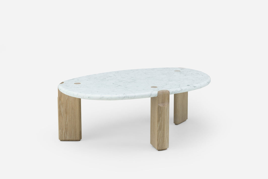 CARRARA MARBLE & WHITE OILED OAK (MODEL: SIM, H 40 CM)