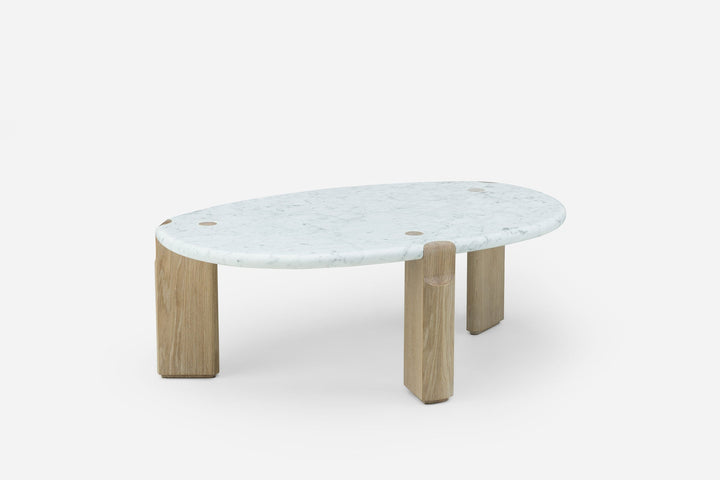 CARRARA MARBLE & WHITE OILED OAK (MODEL: SIM, H 40 CM)