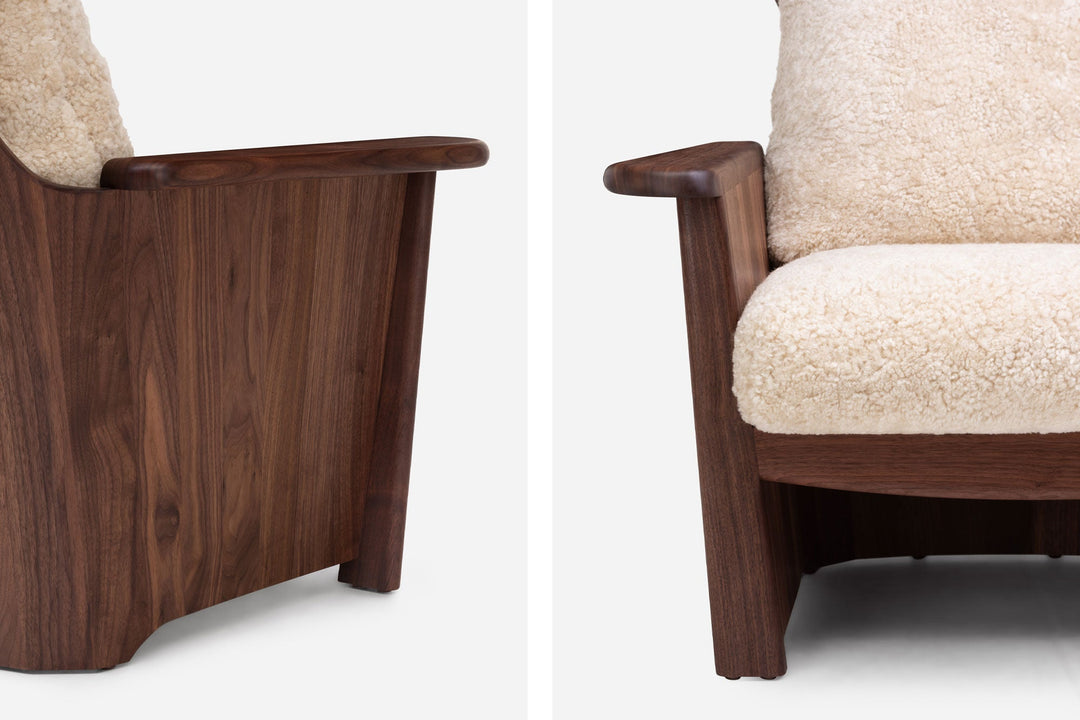 DANISH OILED WALNUT & MOHAWI SHEEPSKIN