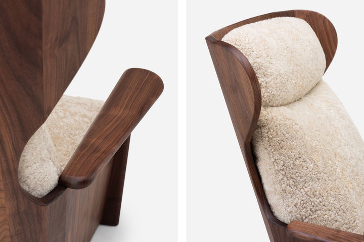 DANISH OILED WALNUT & MOHAWI SHEEPSKIN
