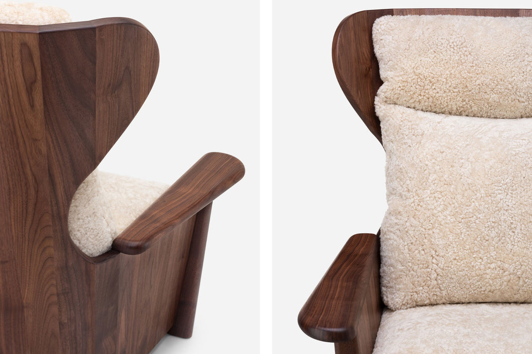 DANISH OILED WALNUT & MOHAWI SHEEPSKIN