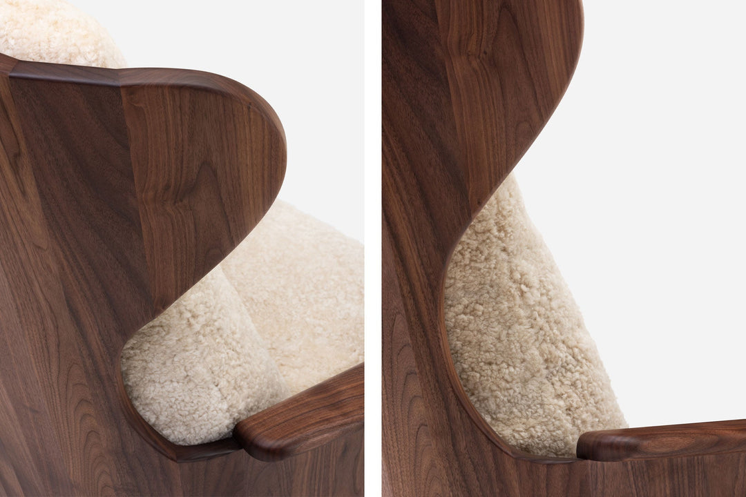 DANISH OILED WALNUT & MOHAWI SHEEPSKIN