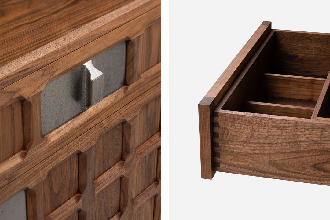 DANISH OILED WALNUT & GREY CERAMIC (MODEL: LLF)