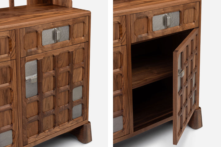 DANISH OILED WALNUT & GREY CERAMIC (MODEL: LF)