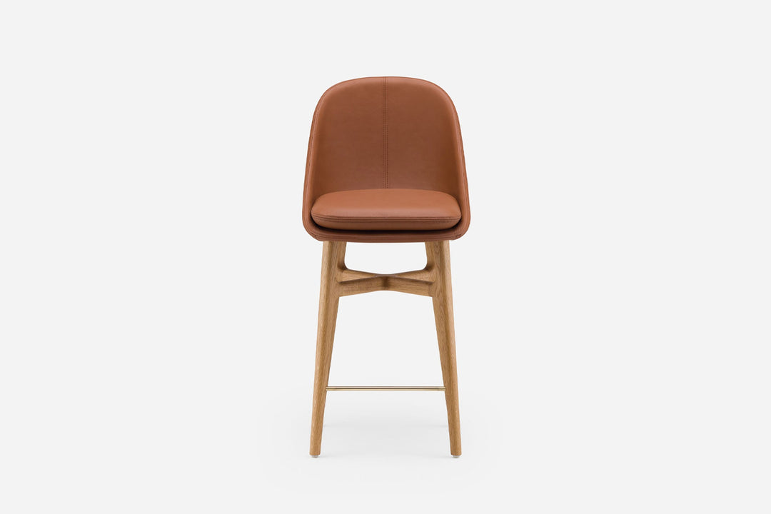 DANISH OILED OAK & BROWN NATURAL GRAIN LEATHER (MODEL: P)