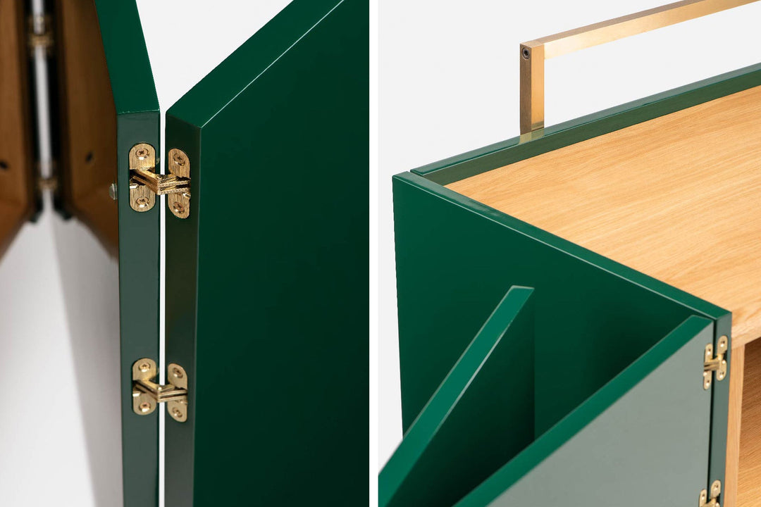 DANISH OILED OAK & FOREST GLOSS HDF & BRUSHED BRASS