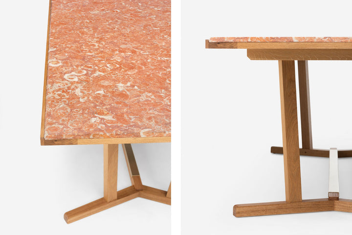 DANISH OILED OAK & ROSA NEGRAIS MARBLE