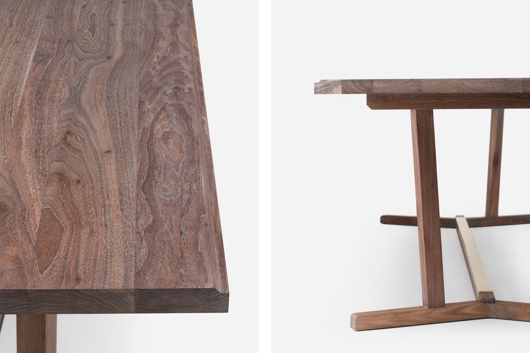 WHITE OILED WALNUT & BRUSHED BRASS