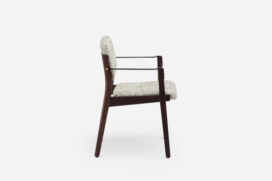 BLACK OILED WALNUT & ATOM 124 & BLACK LEATHER STRAPS