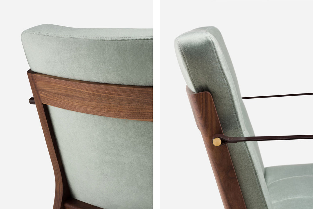 DANISH OILED WALNUT & AVALON 2 035 & BROWN LEATHER STRAPS