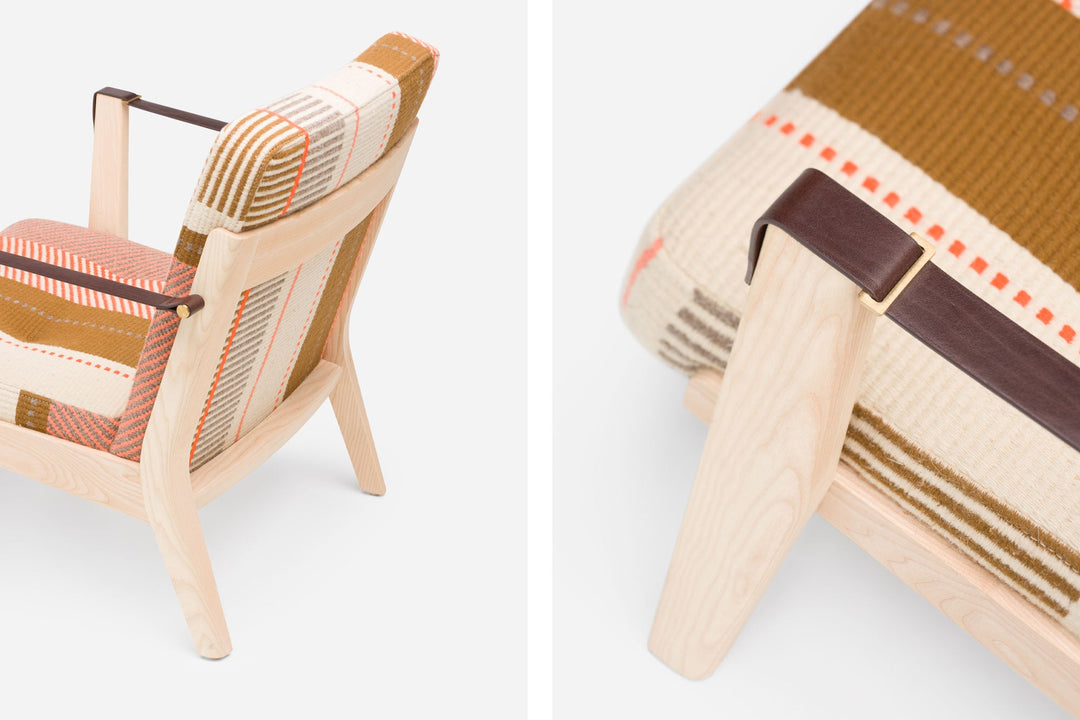 WHITE OILED ASH & MANTA ESPINHADA & BROWN LEATHER STRAPS