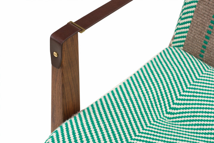 DANISH OILED WALNUT & MANTA ESPINHADA VERDE & BROWN LEATHER STRAPS