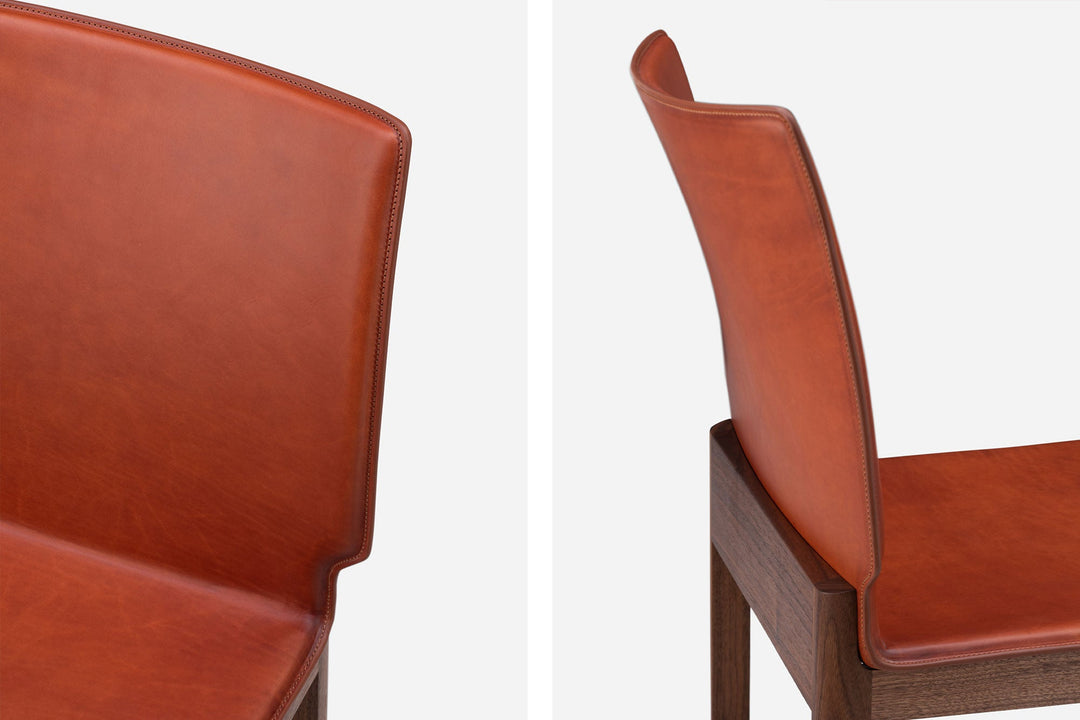 DANISH OILED WALNUT & DARK TAN LEATHER