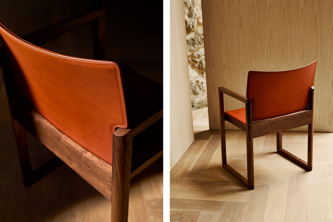 DANISH OILED WALNUT & DARK TAN LEATHER