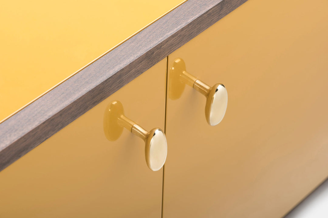 BLACK OILED WALNUT & OCHRE GLOSS HDF