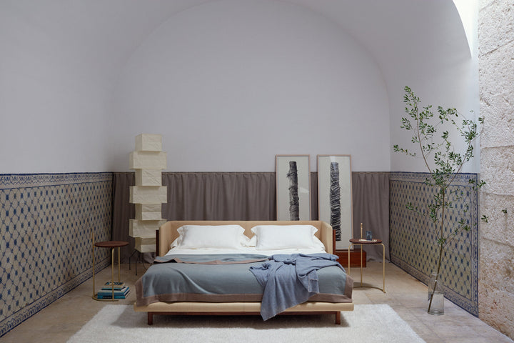 DANISH OILED WALNUT & BRUSHED BRASS (+ FRAME BED WITH ARMS)