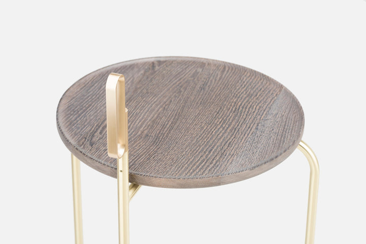 OXIDISED OAK & BRUSHED BRASS