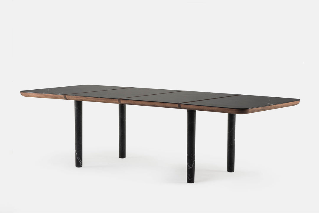 DANISH OILED WALNUT & BLACK MARQUINA MARBLE