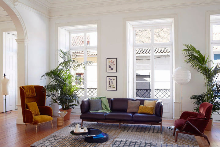 DANISH OILED WALNUT & DISO RAME (+ BLANCHE BERGERE, STANLEY SOFA, AND LAUREL TABLES)