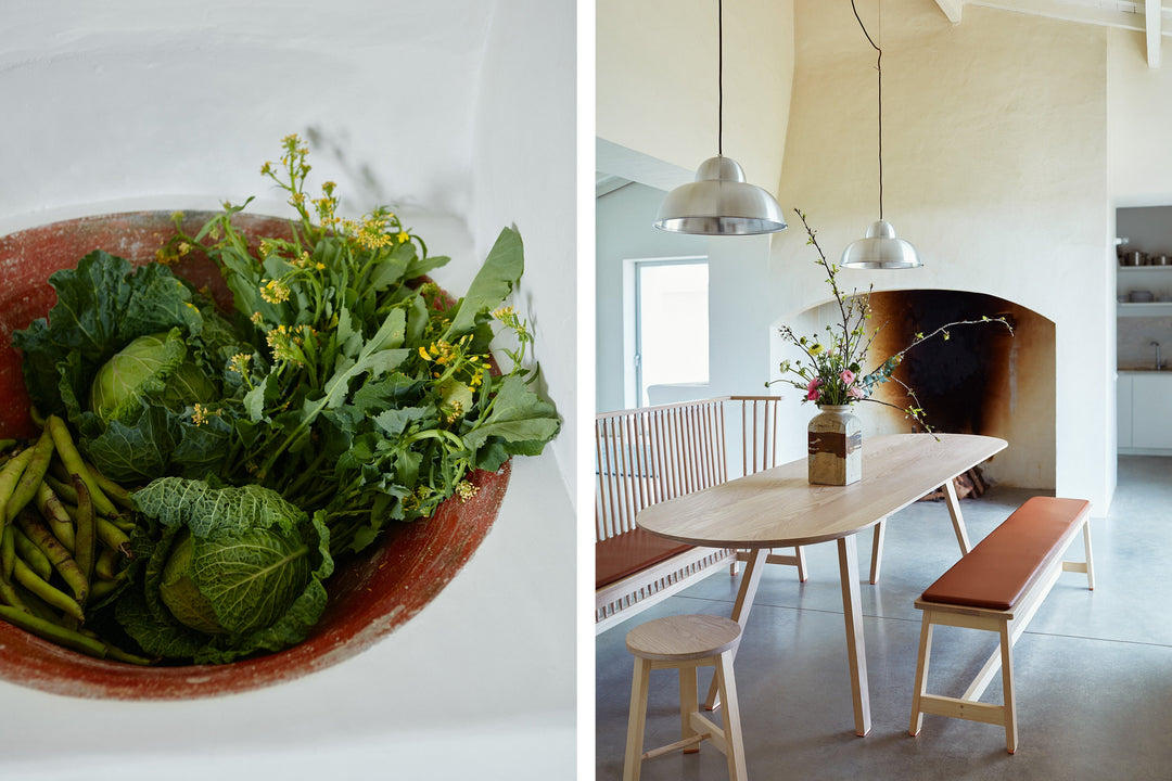WHITE OILED ASH (+ LOW SETTLE, BENCH AND STOOL)