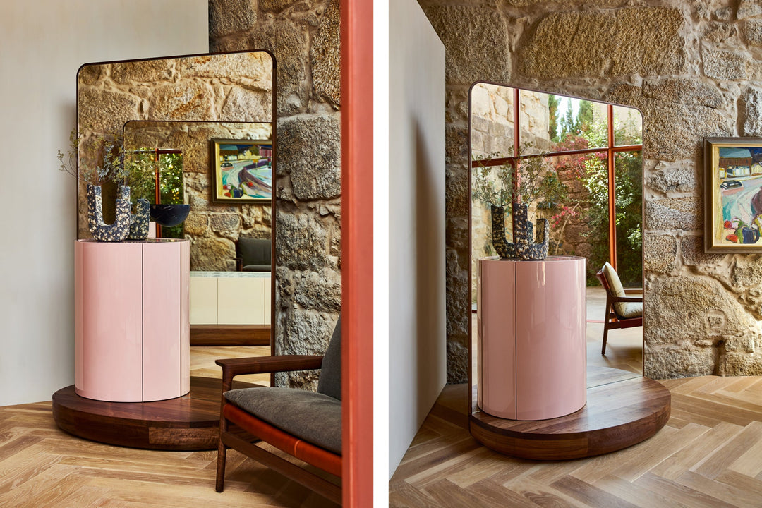 DANISH OILED WALNUT & DUSTY ROSE GLOSS LACQUER 